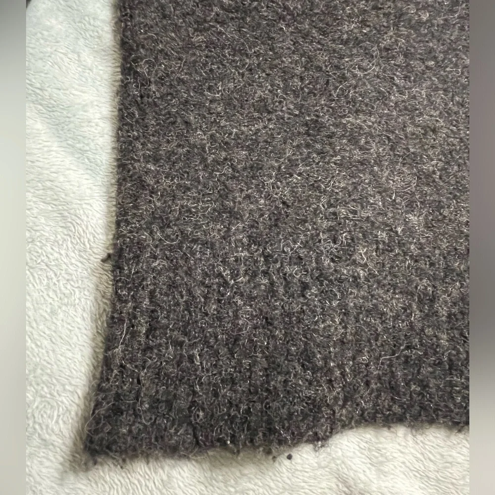 J. Crew Alpaca Wool Sweater Gray Small Crew Pullover Lightweight 3/4 sleeves
